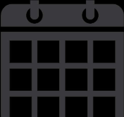 Minimalist Black Calendar Icon