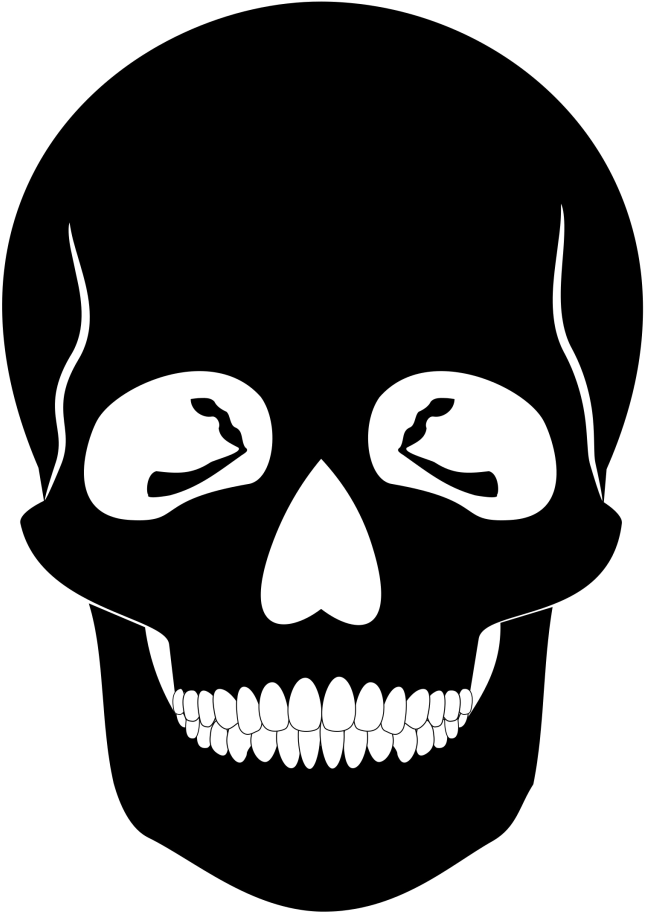 Minimalist Black Skull Graphic