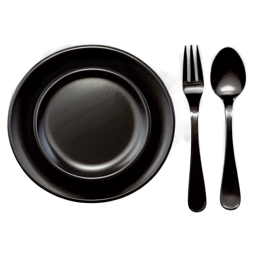 Minimalist Black Tableware Png 99