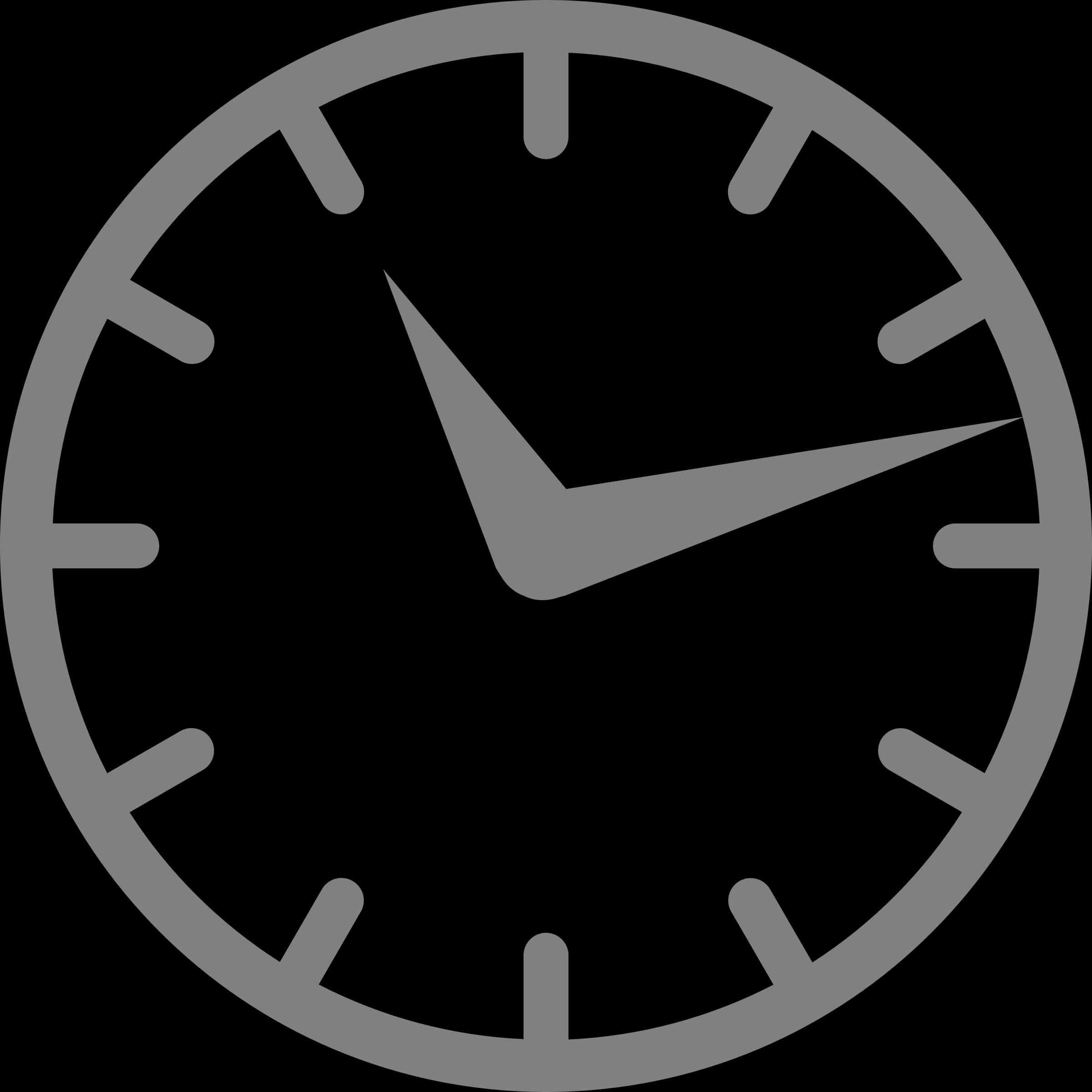 Minimalist Blackand White Clock Design