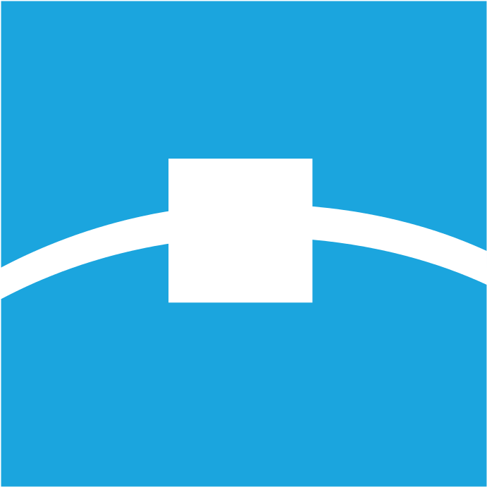 Minimalist Blue Bridge Graphic