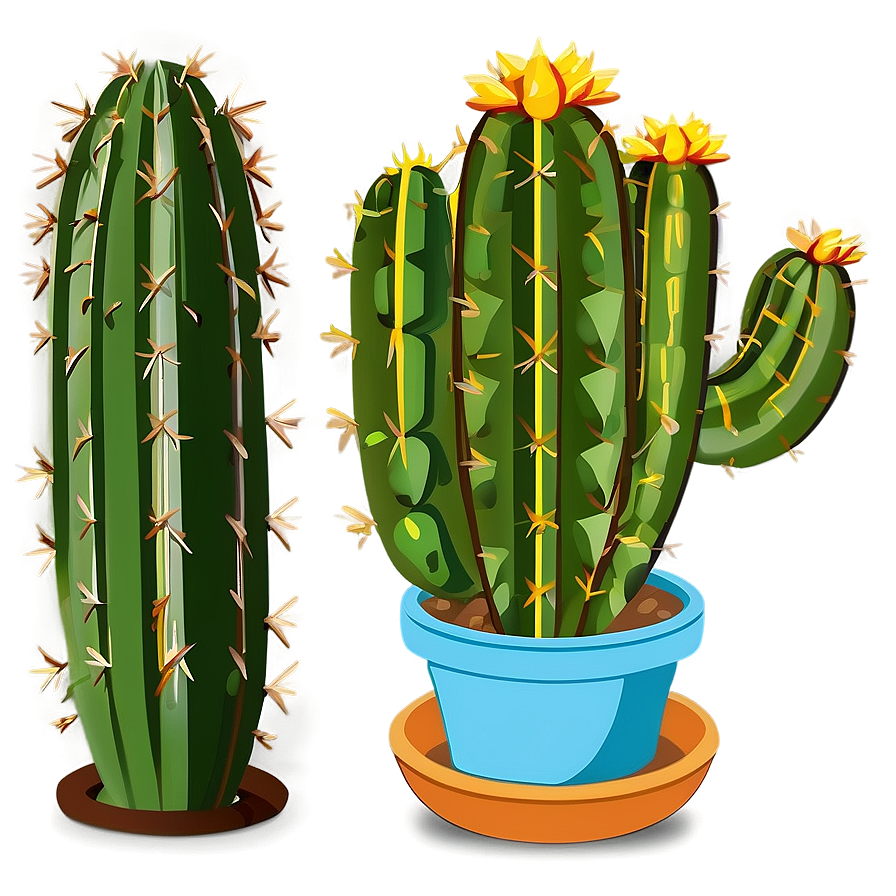 Minimalist Cactus Png 40