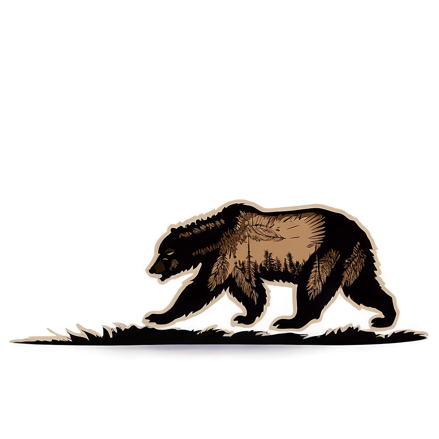 Minimalist California Bear Logo Png 40