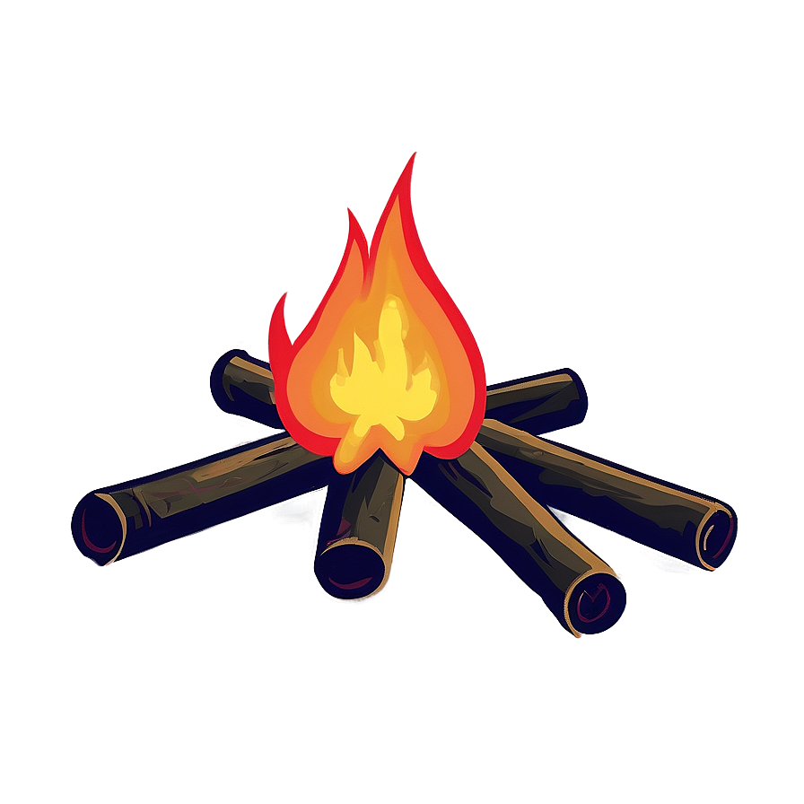 Minimalist Campfire Design Png Xdd98