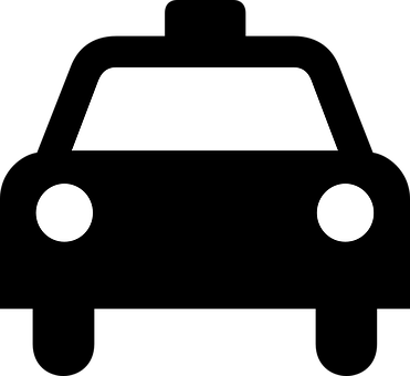 Minimalist Car Icon Blackand White