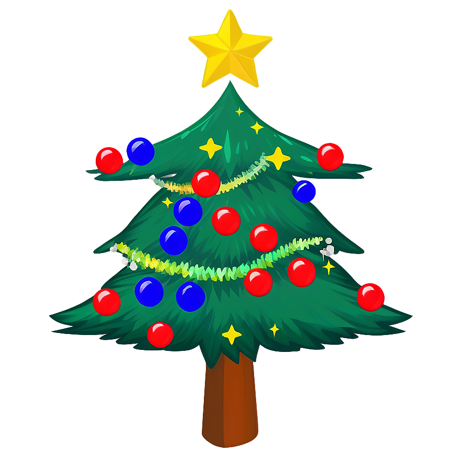 Minimalist Christmas Tree Star Png 06282024