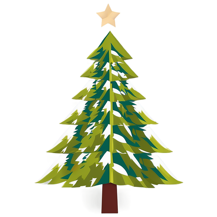 Minimalist Christmas Tree Transparent Png 05262024