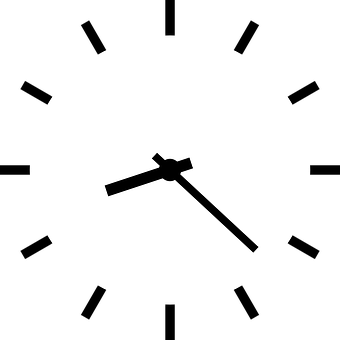 Minimalist Clock Face Graphic