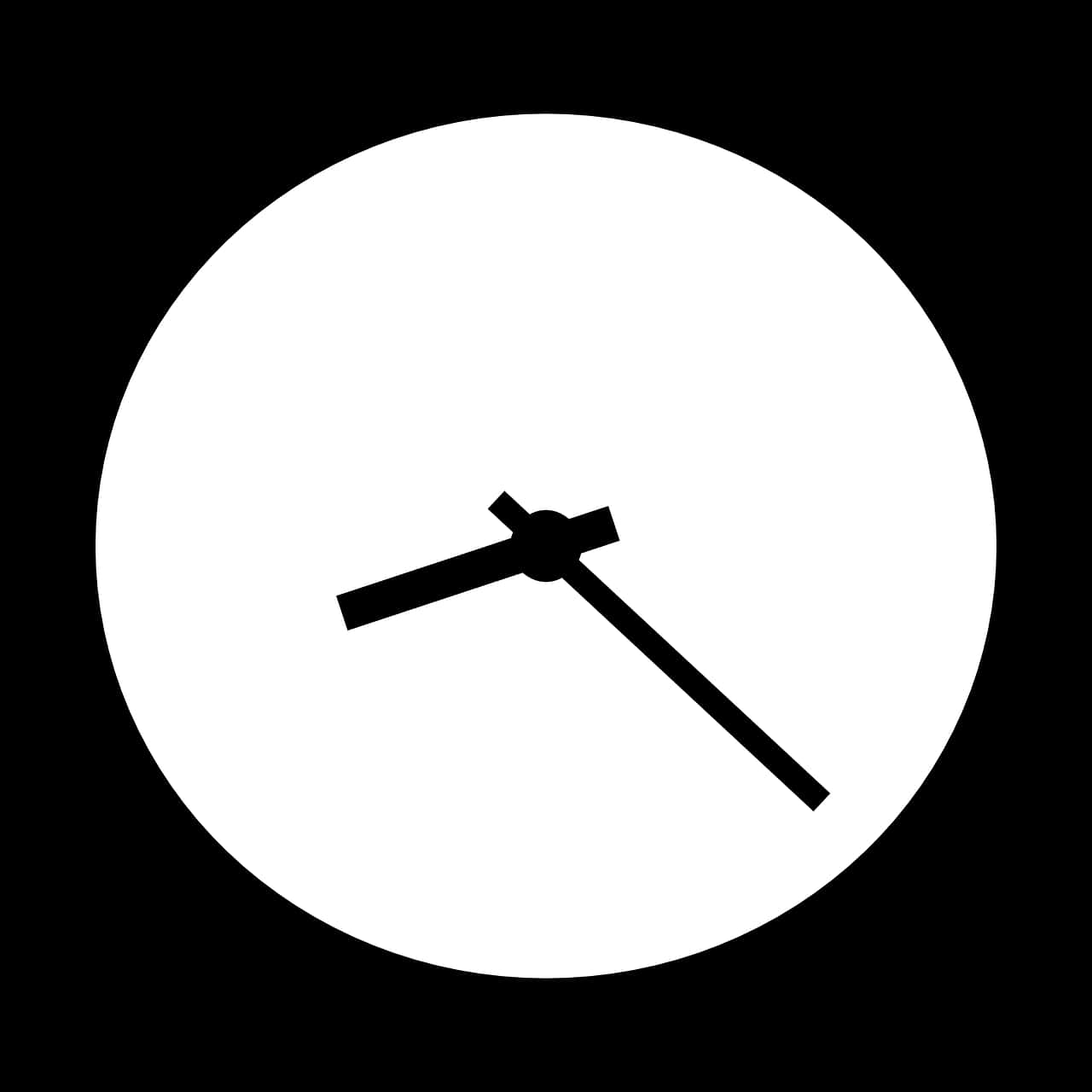 Minimalist Clock Face Graphic