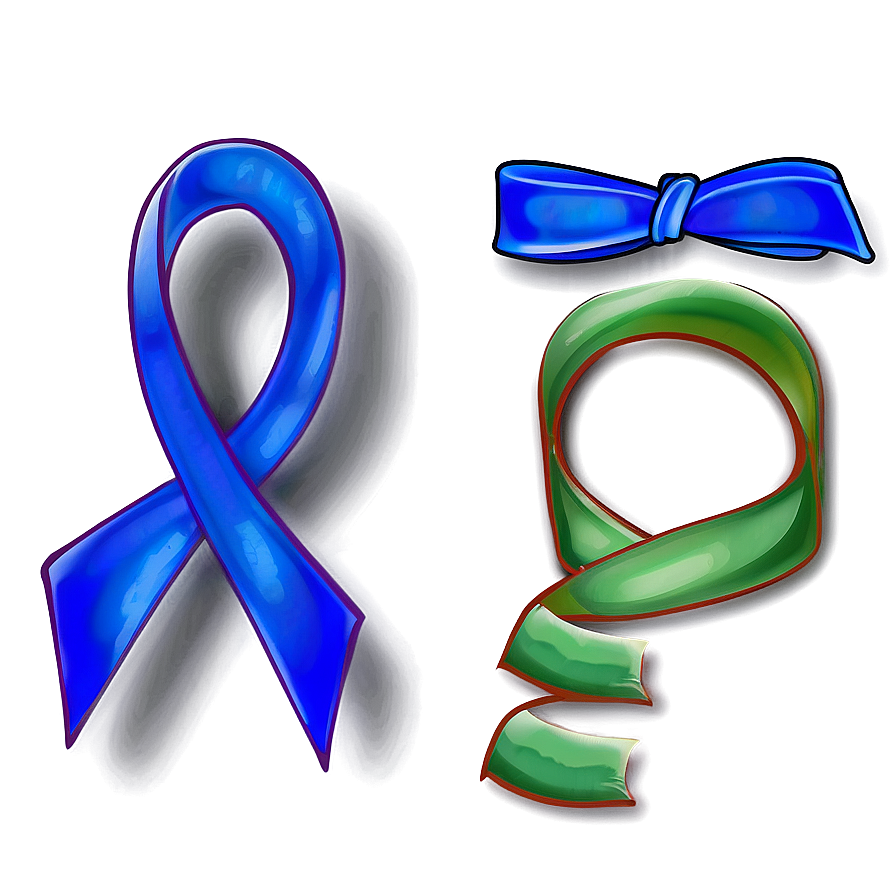 Minimalist Colon Cancer Ribbon Png Too46