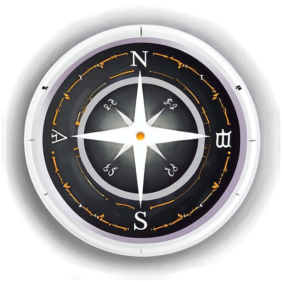 Minimalist Compass Graphic Png Cke92
