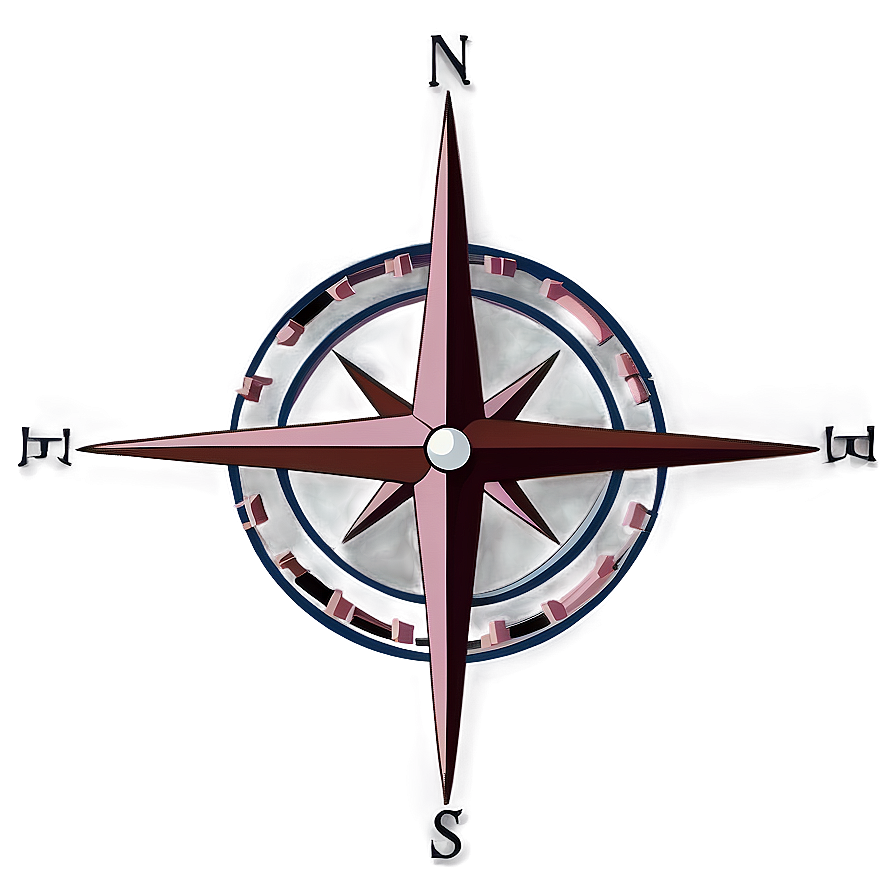 Minimalist Compass Rose Design Png Sdo