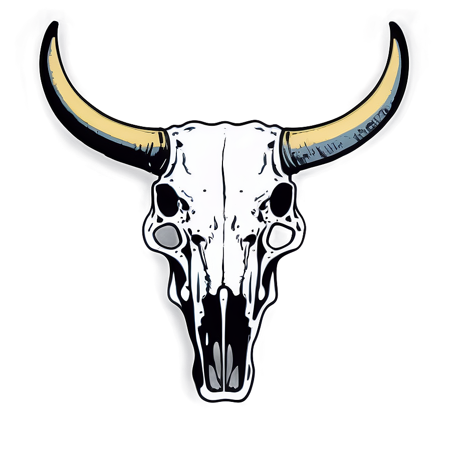 Minimalist Cow Skull Outline Png Yif