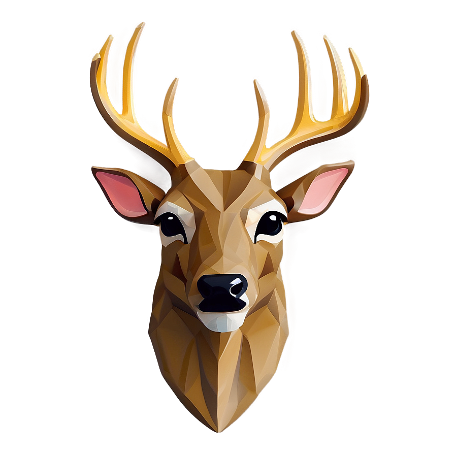 Minimalist Deer Head Artwork Png Dpg34