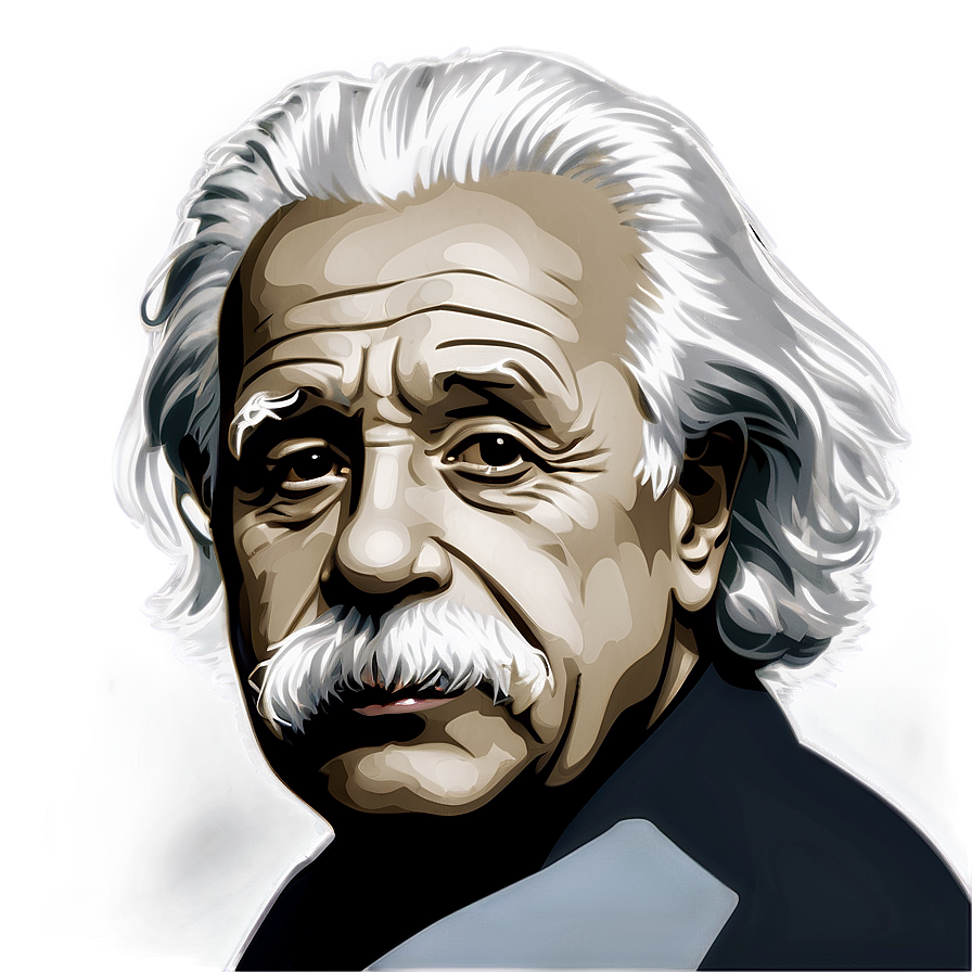 Minimalist Einstein Outline Png 17