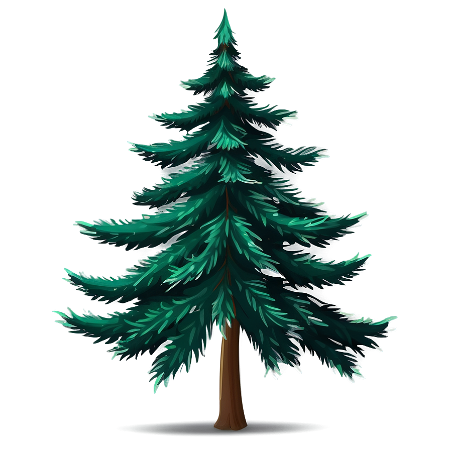 Minimalist Evergreen Tree Png 06212024