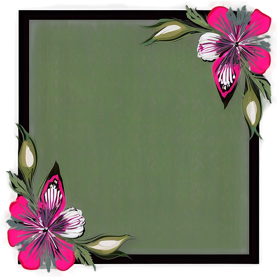 Minimalist Flower Frame Png Umn71