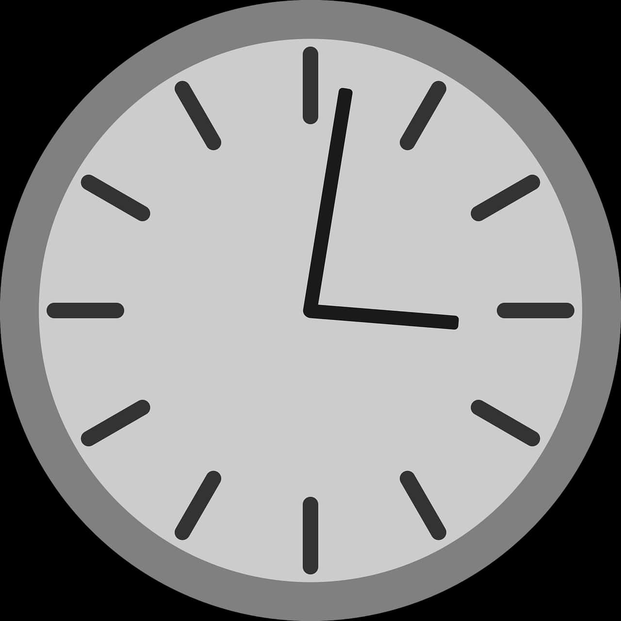 Minimalist Grey Wall Clock