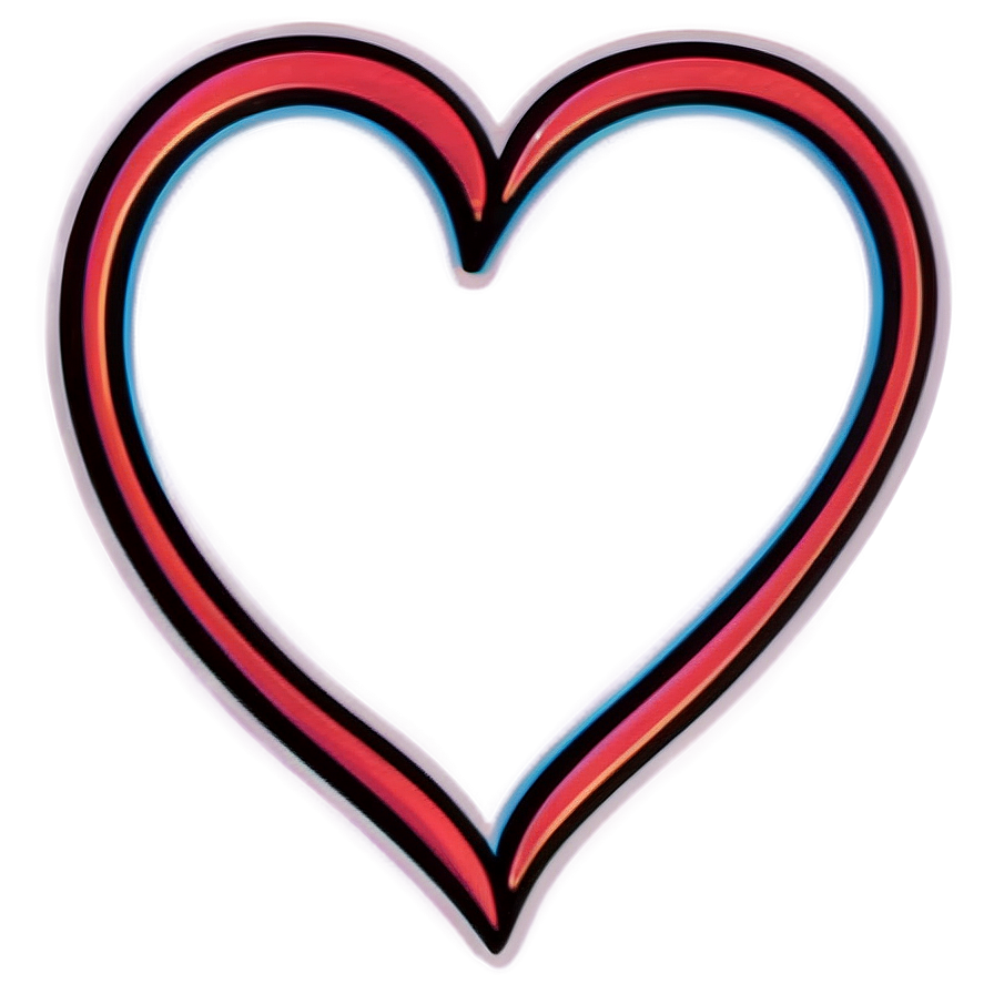 Minimalist Heart Line Art Png Emr68