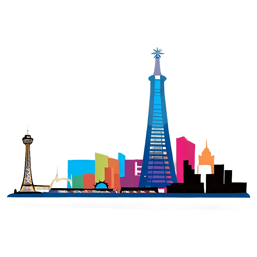 Minimalist Las Vegas Skyline Png Ifb33