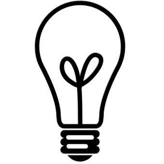 Minimalist Lightbulb Outline