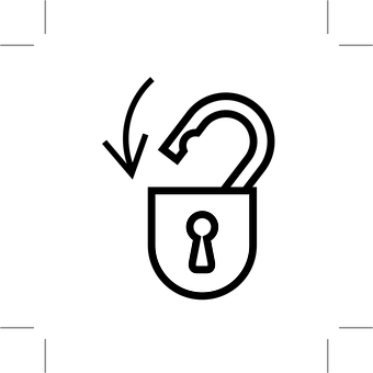 Minimalist Lock Shield Icon