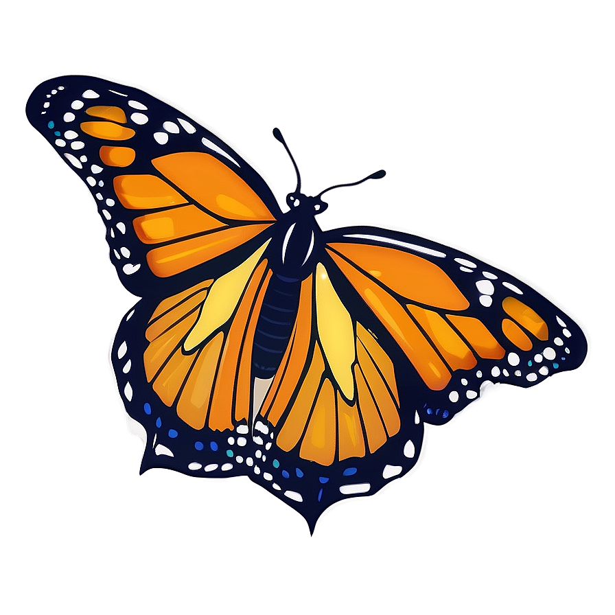 Minimalist Monarch Butterfly Png Lrb