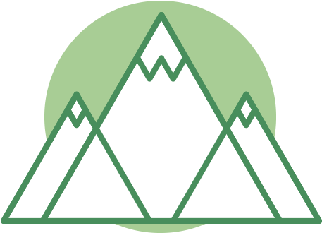 Minimalist Mountain Range Graphic