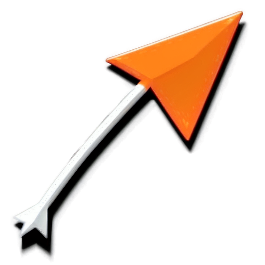 Minimalist Orange Arrow Png 06262024