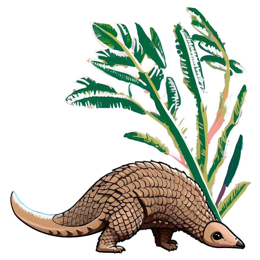 Minimalist Pangolin Sketch Png Par95