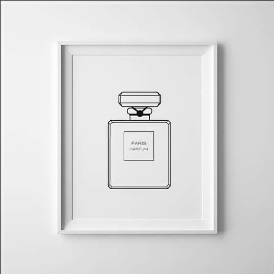 Minimalist Perfume Bottle Artwork