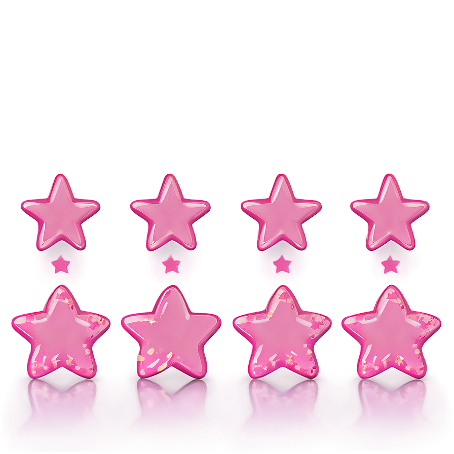 Minimalist Pink Stars Png 06122024