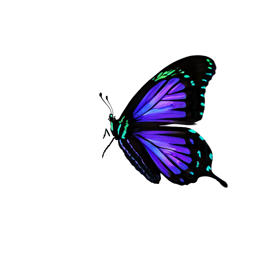 Minimalist Purple Butterfly Png Afc