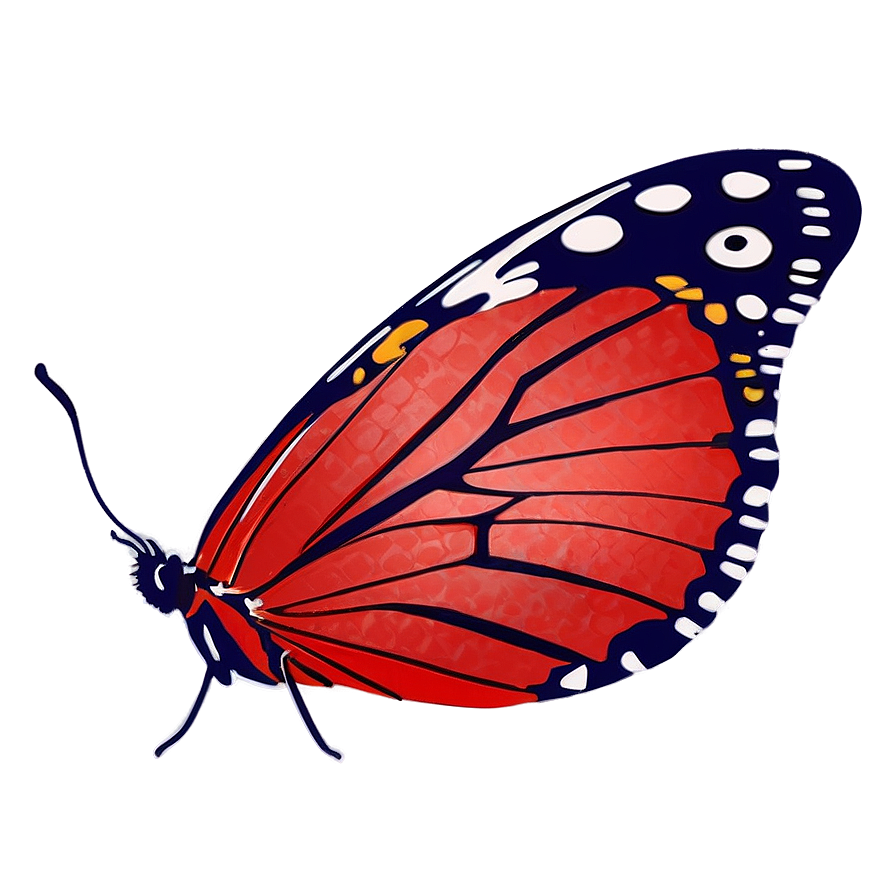 Minimalist Red Butterfly Png 06122024