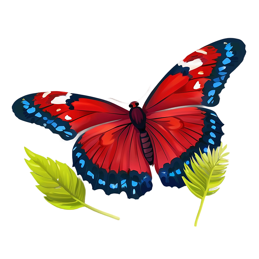 Minimalist Red Butterfly Png 78