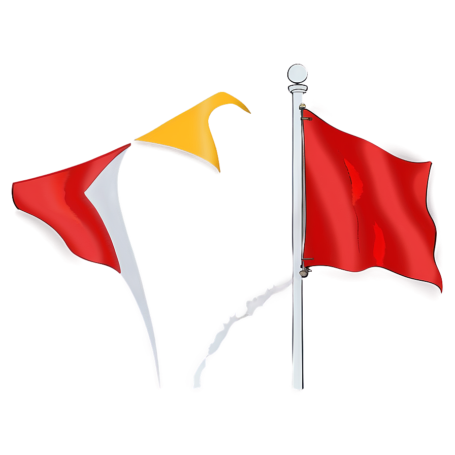 Minimalist Red Flag Drawing Png Euo13