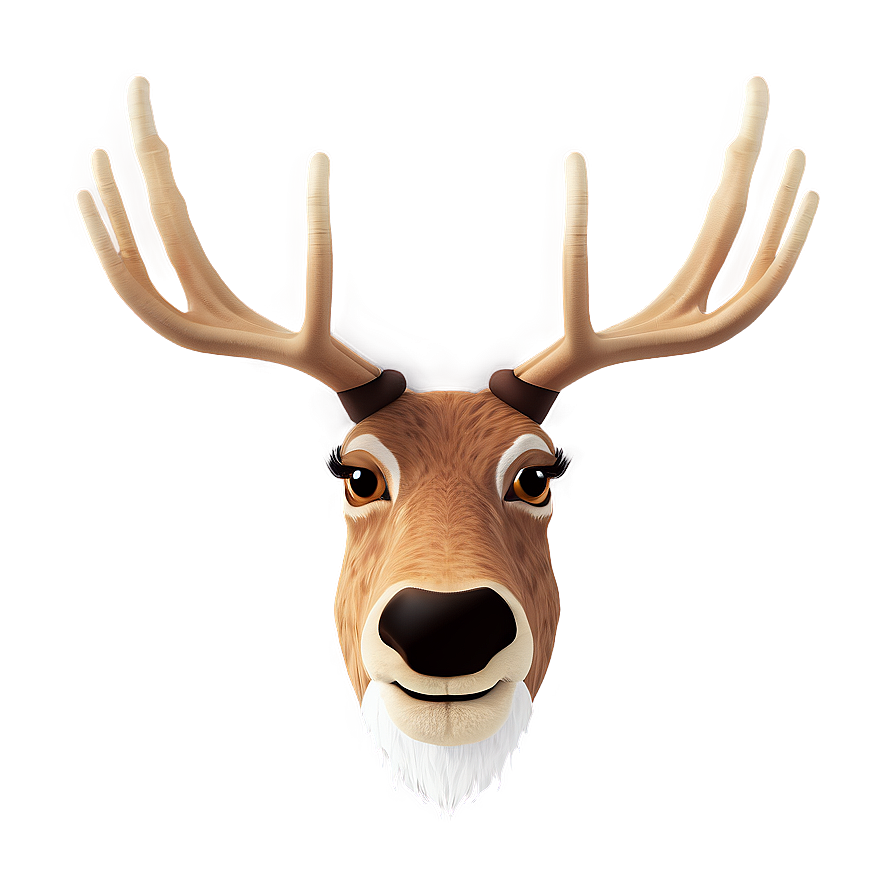 Minimalist Reindeer Face Png 06282024