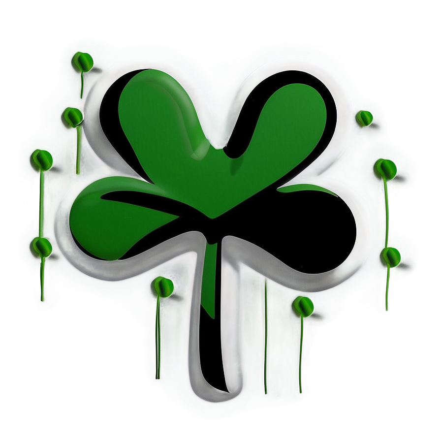 Minimalist Shamrock Art Png 05242024