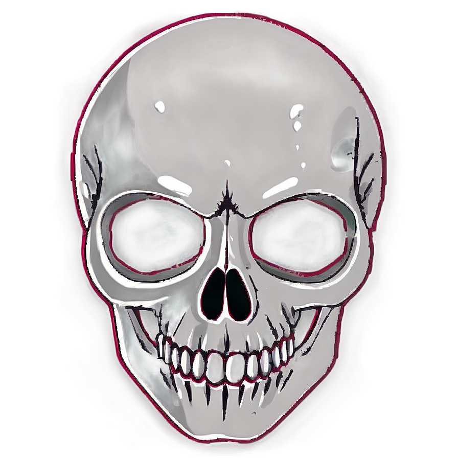 Minimalist Skull Face Outline Png 38