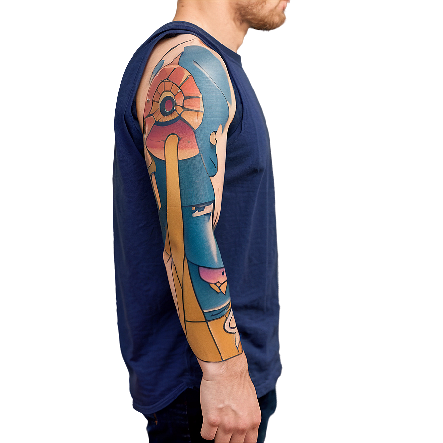 Minimalist Sleeve Tattoo Png 06262024