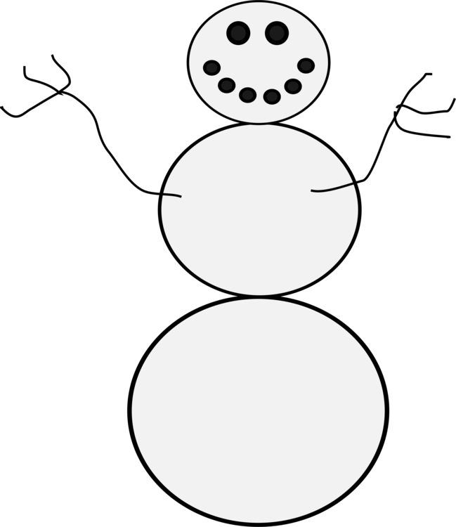 Minimalist Snowman Line Art