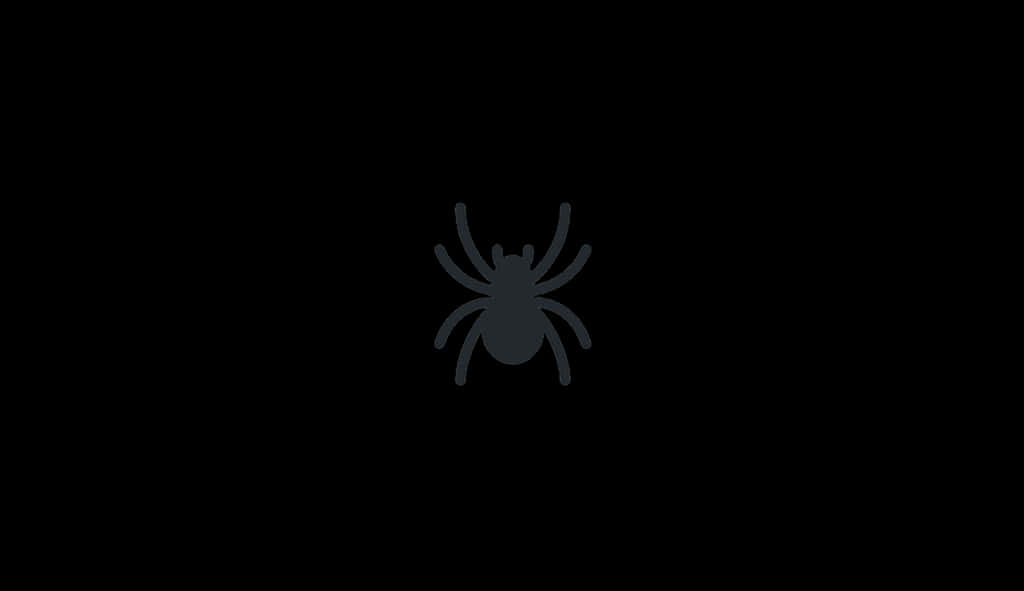 Minimalist Spider Iconon Black Background