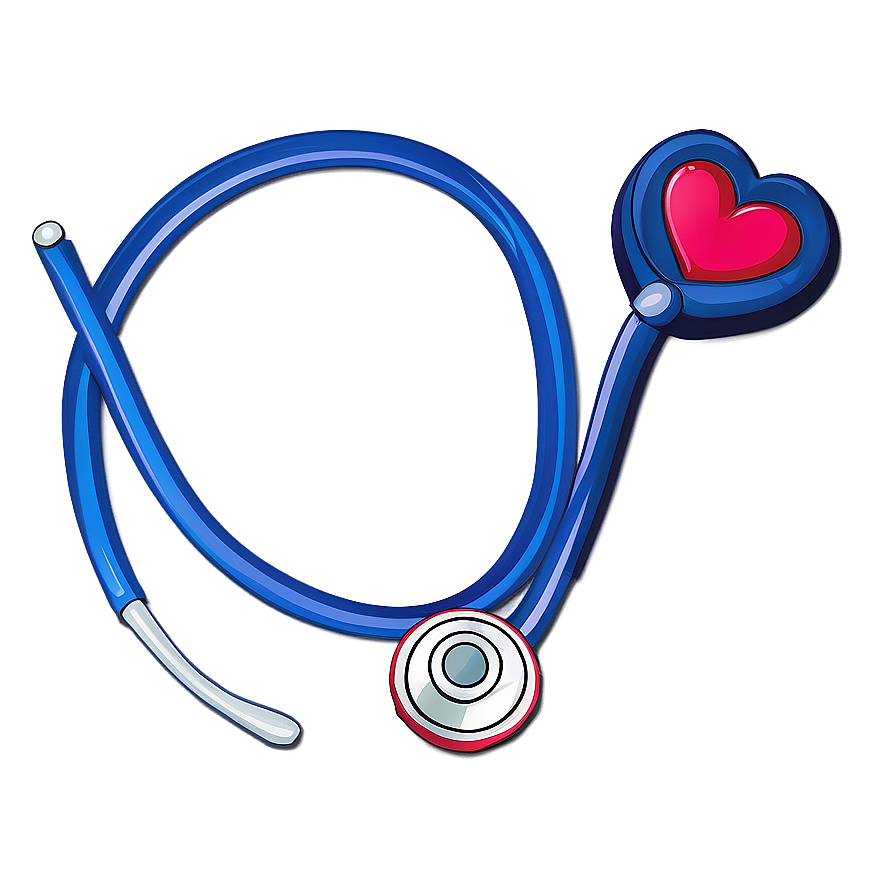 Minimalist Stethoscope Heart Png 06282024