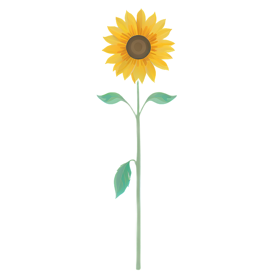 Minimalist Sunflower Png 35