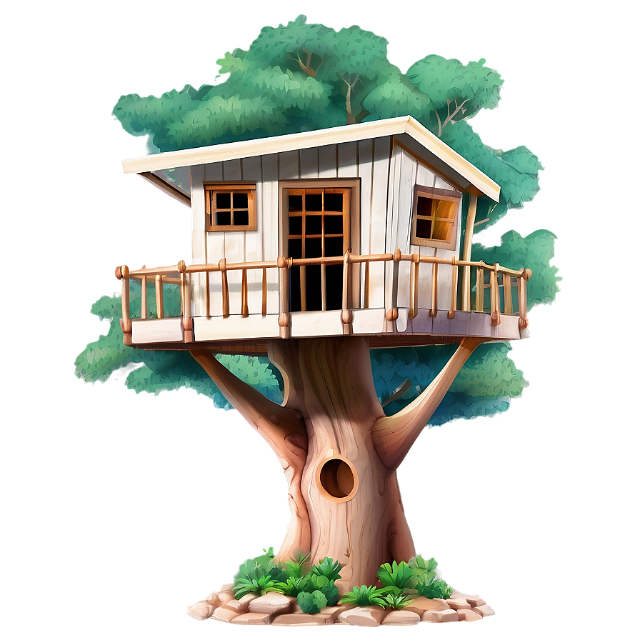 Minimalist Tree House Png 06282024