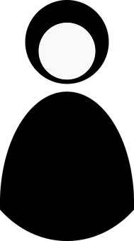 Minimalist White Circleon Black Background