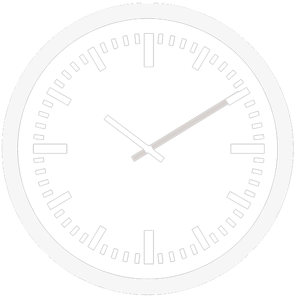 Minimalist White Clock Face