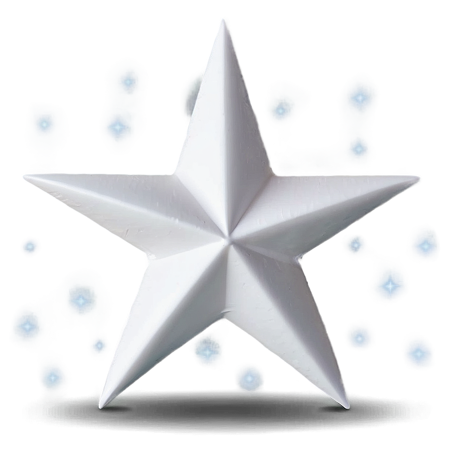 Minimalist White Star Image Png Cku