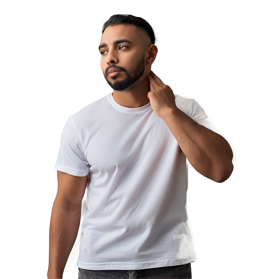 Minimalist White T-shirt Mockup Png Lwx