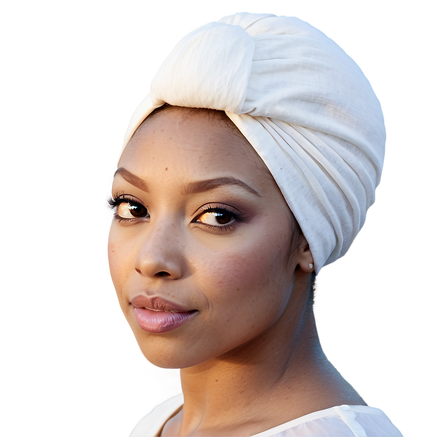 Minimalist White Turban Png Vlt